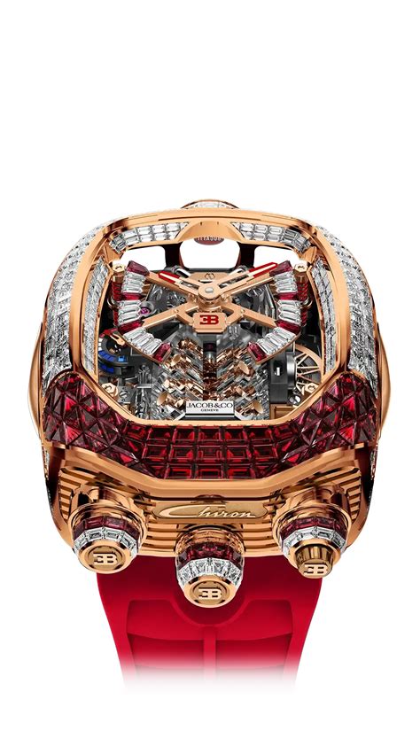 Jacob & Co. Bugatti Chiron Tourbillon Baguette White